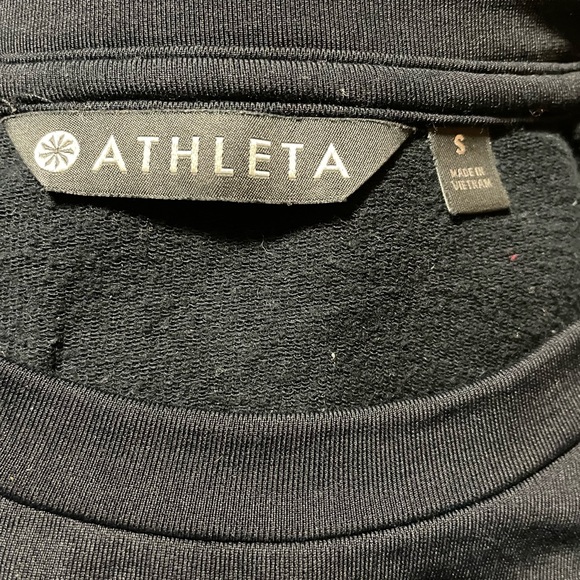 2/$20 Athleta Snap Sleeve Sweatshirt Top Size Small Black - Picture 6 of 8